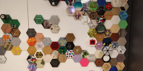 Kwartzlab hexagon wall.